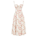 Floral Bustier Midriff Waist Shaper Dress — view 9