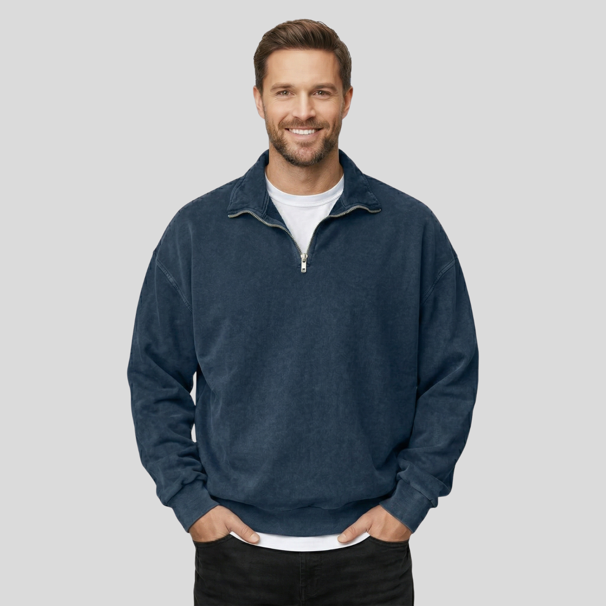 Classic Half Zip Collar Sweatshirt — view 3