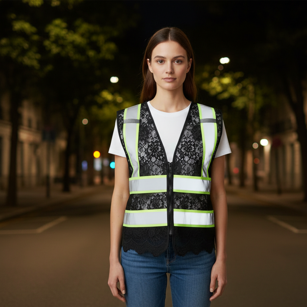 Lace Reflective Vest With Zipper — view 6