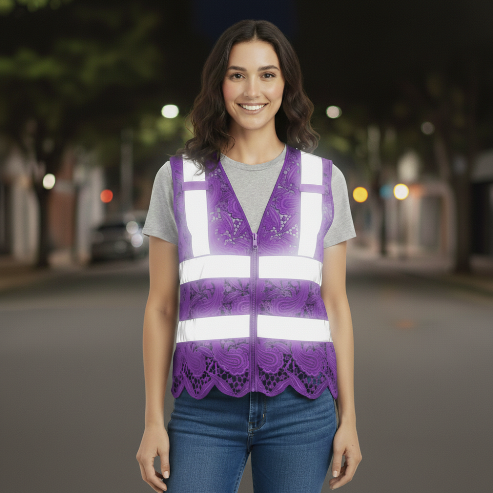 Lace Reflective Vest With Zipper — view 5