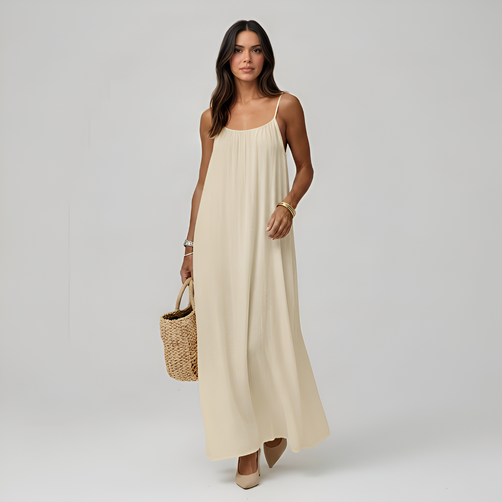 Adjustable Strap Cami Maxi Dress For Women — view 33
