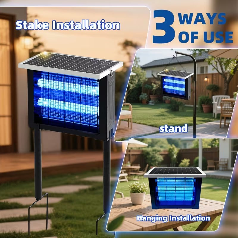 Outdoor Insect Solar Energy 4500V Electric Shock Mechanism Portable Wireless Device — view 31