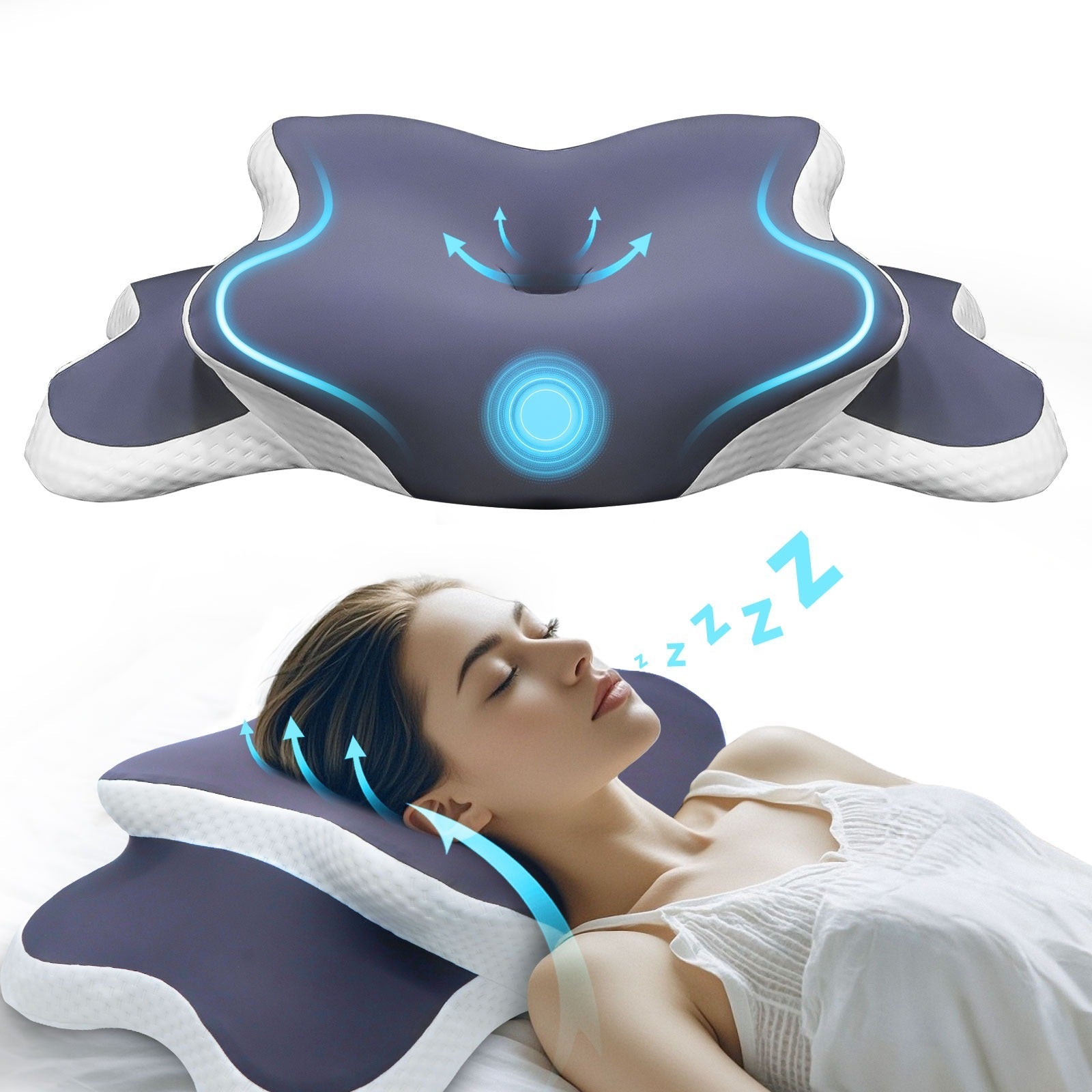 Memory Foam Cervical Pillow Neck Pain Relief — view 2