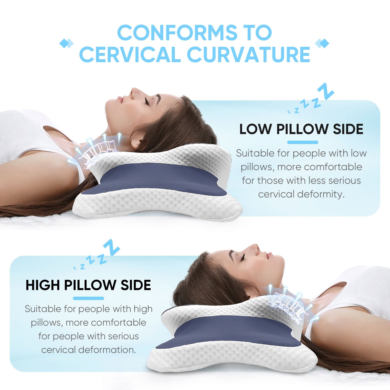 Memory Foam Cervical Pillow Neck Pain Relief — view 7