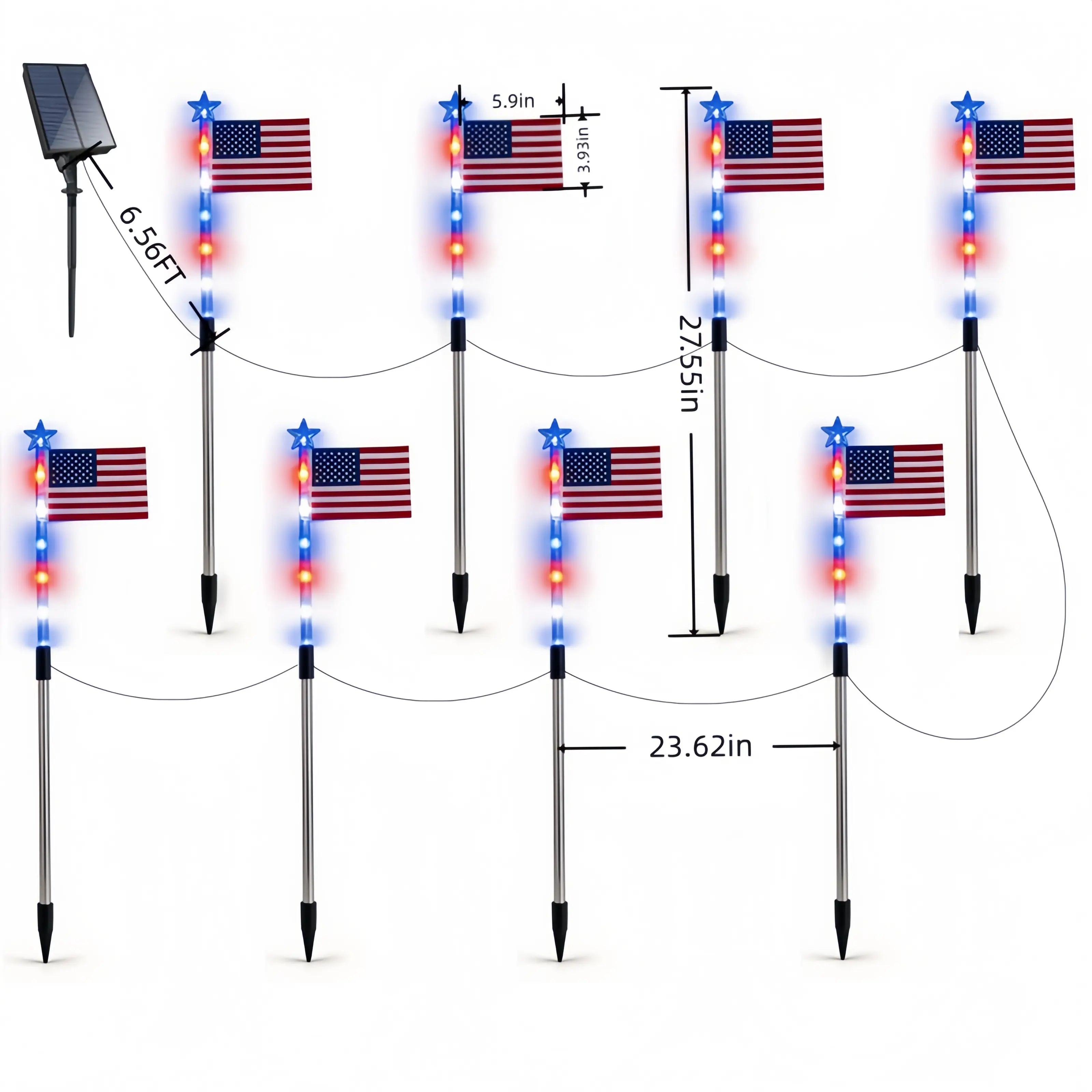 American Flag Solarlights — view 2