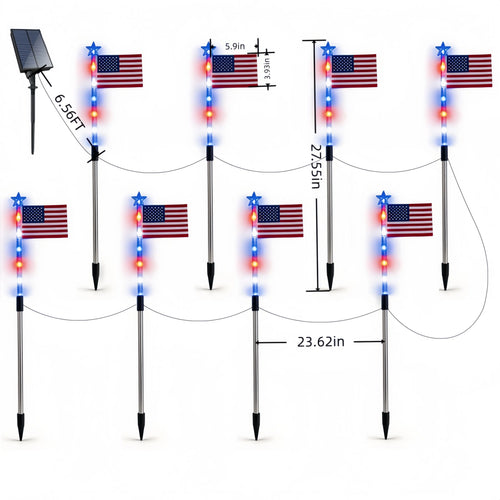 American Flag Solarlights — view 2