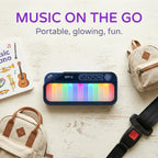Kids Mini Piano Toy W/Rainbow Lights, Toddler Pocket Travel Piano Keyboard for 1-3, Portable Musical Instrument Toys, Mu