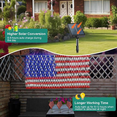 American Flag Net Lights — view 2