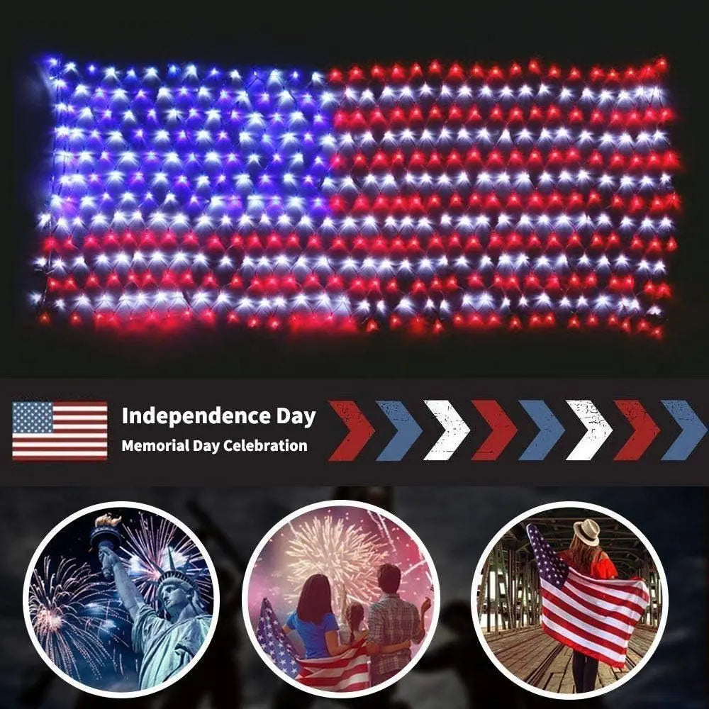 American Flag Net Lights — view 3