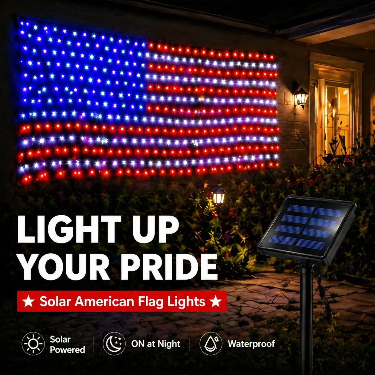 American Flag Net Lights — view 10