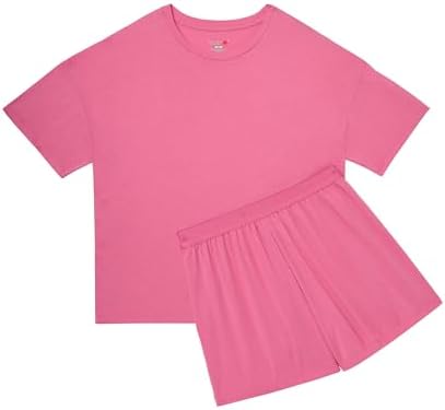 Hanes Women's Originals Supersoft Boxy T-Shirt & Sleep Shorts Set — view 4