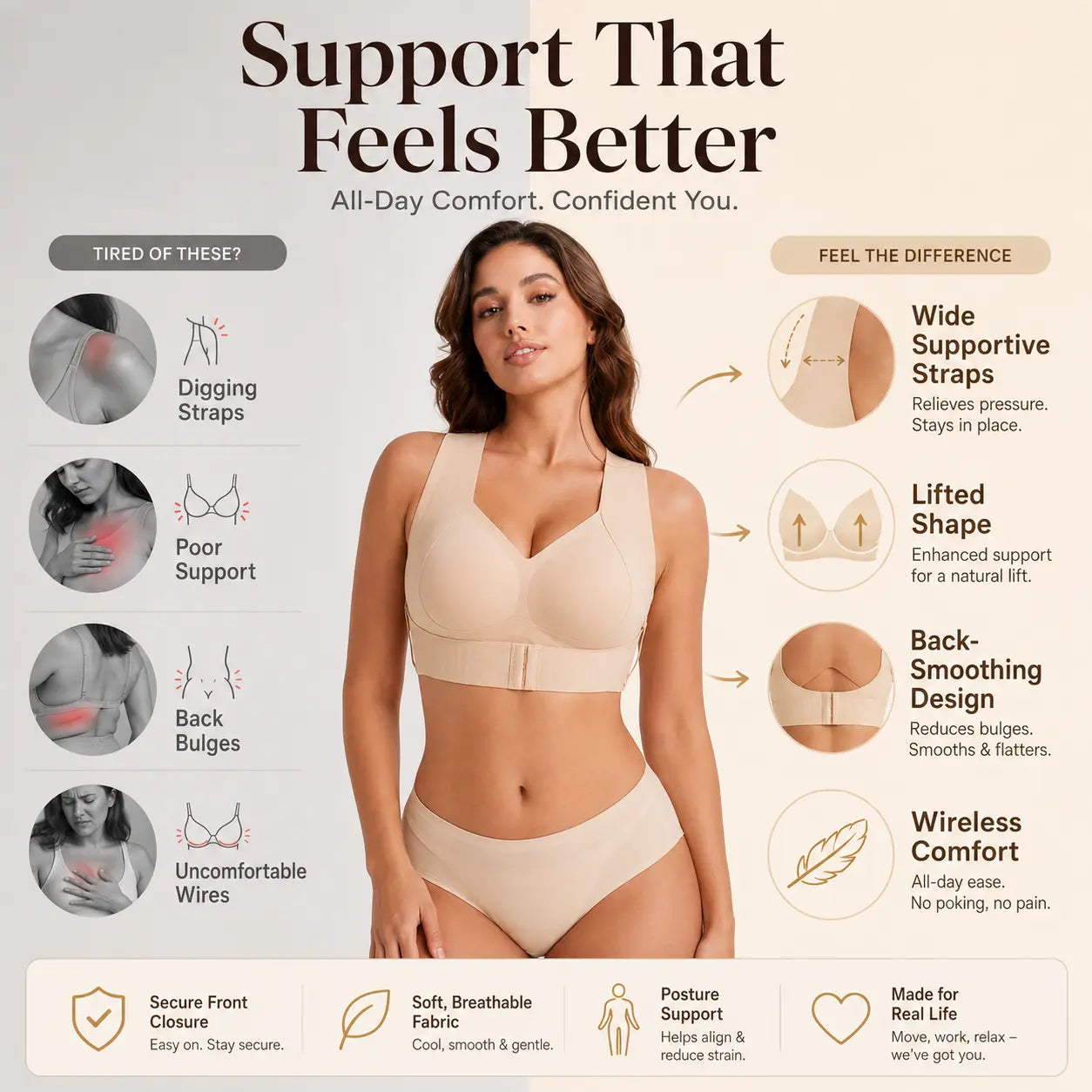 Postural Wireless Bra — view 5