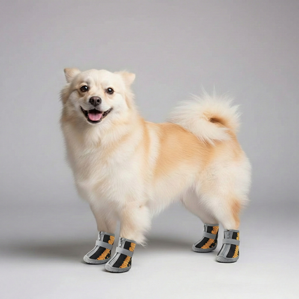 4 Pieces Of Winter Snow Hiking Dog Boots — view 8