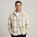 Plaid Fleece Button Down Shirt Jacket — view 2