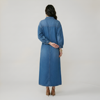 Long Sleeve Denim Maxi Dress For Women — view 2