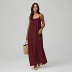 Adjustable Strap Cami Maxi Dress For Women — view 5
