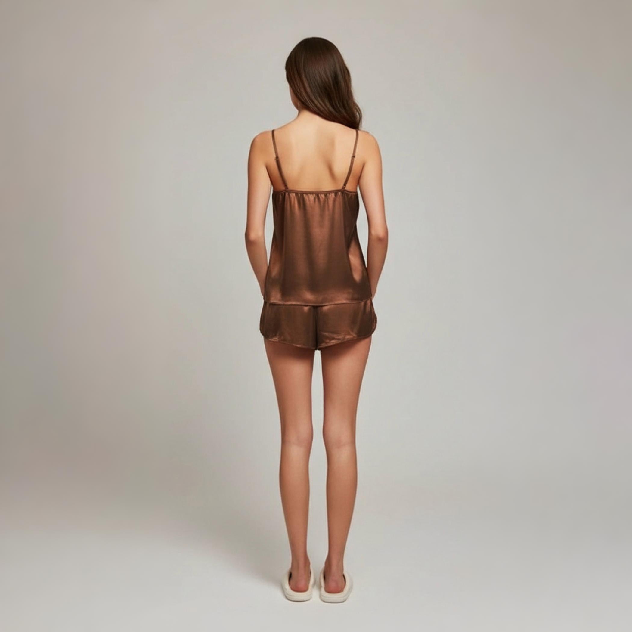 Satin Sleepwear Two Piece Cami Set — view 11