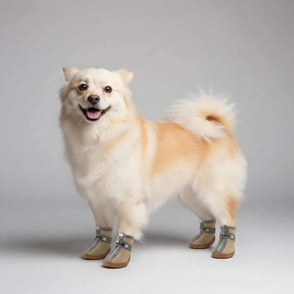 4 Pieces Of Winter Snow Hiking Dog Boots — view 5