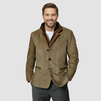 Leather Blazer with Shearling Collar Jacket — view 2