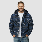 Quilted Hooded Plaid Flannel Jacket — view 3