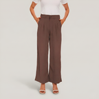 Pleated Front Tailored Full Length Pants