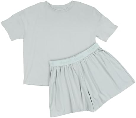 Hanes Women's Originals Supersoft Boxy T-Shirt & Sleep Shorts Set — view 15