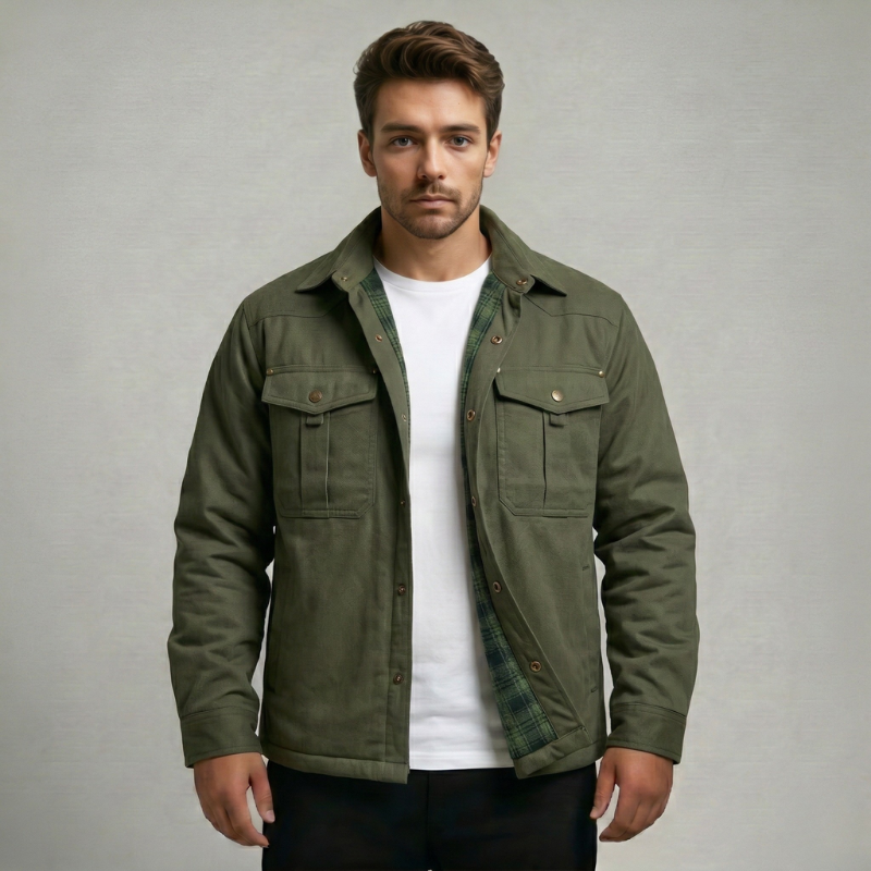 Flannel Plaid Lined Shacket — view 5