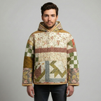 Casual Patchwork Quilt Design Everyday Hoodie — view 5