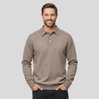 Classic Cashmere Lapel Polo T Shirt — view 9