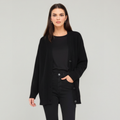 Soft Knit Cashmere Cocoon Front Button Cardigan