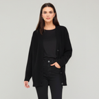 Soft Knit Cashmere Cocoon Front Button Cardigan