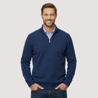 Classic Quarter Zip Knit Pullover Sweater — view 8