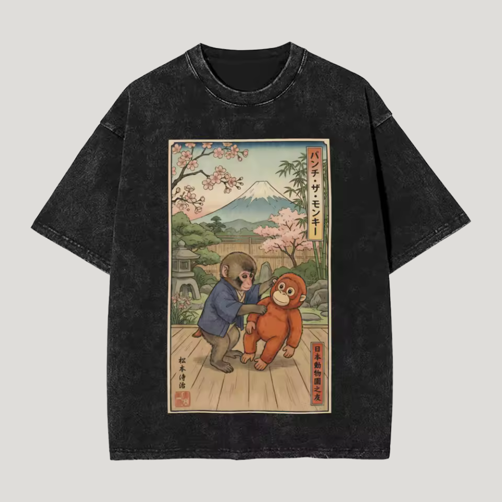 Punch Monkey And Ora Mama T Shirt — view 9