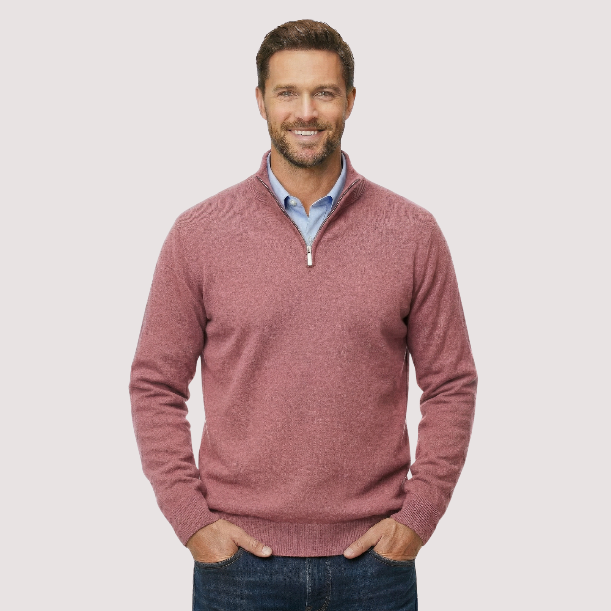 Classic Quarter Zip Pullover Sweater — view 4