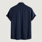 Rayon Linen Blend Button Up Shirt — view 8