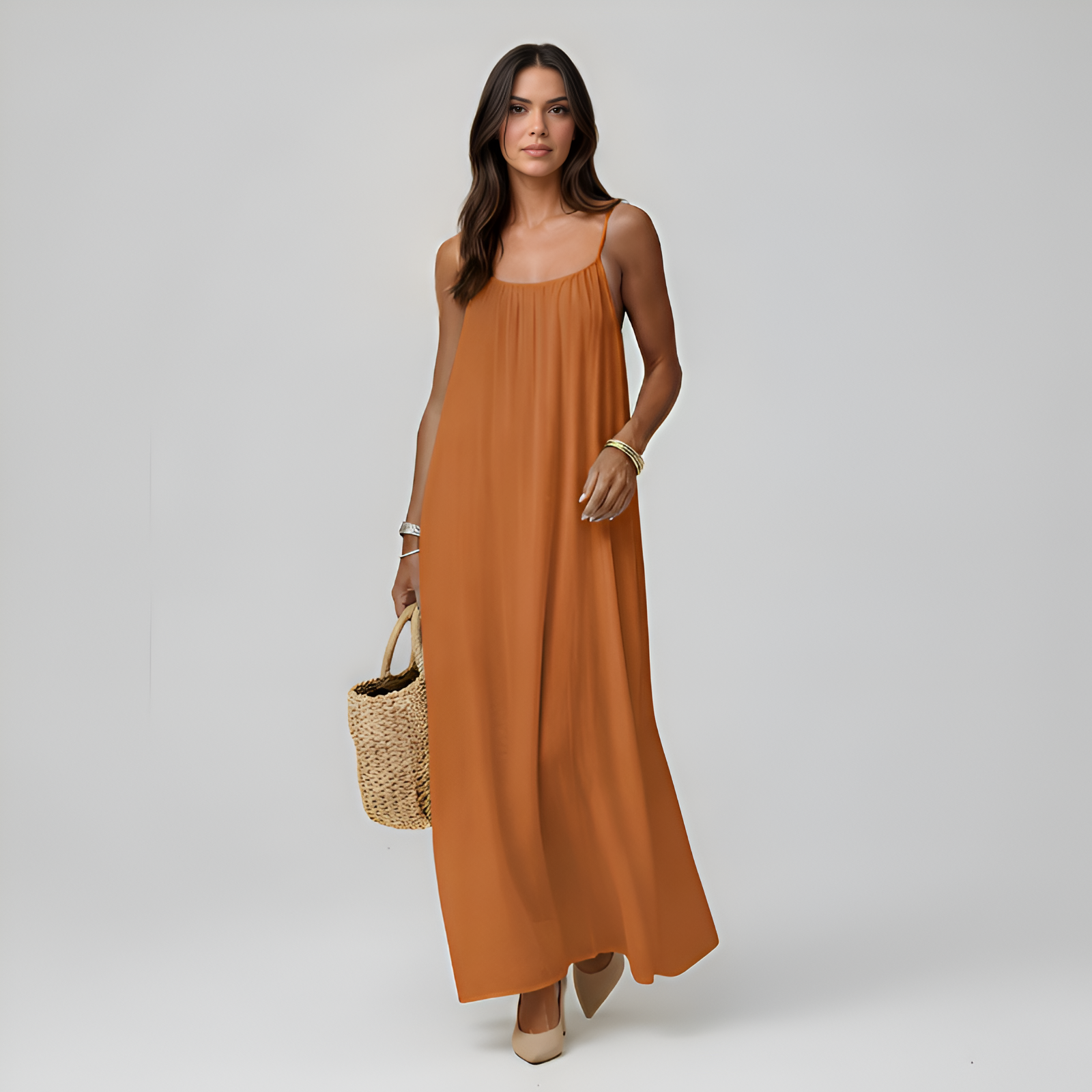 Adjustable Strap Cami Maxi Dress For Women — view 15