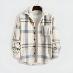 Plaid Fleece Button Down Shirt Jacket — view 4