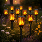 Solar Flame Torch Pathway Lights — view 7