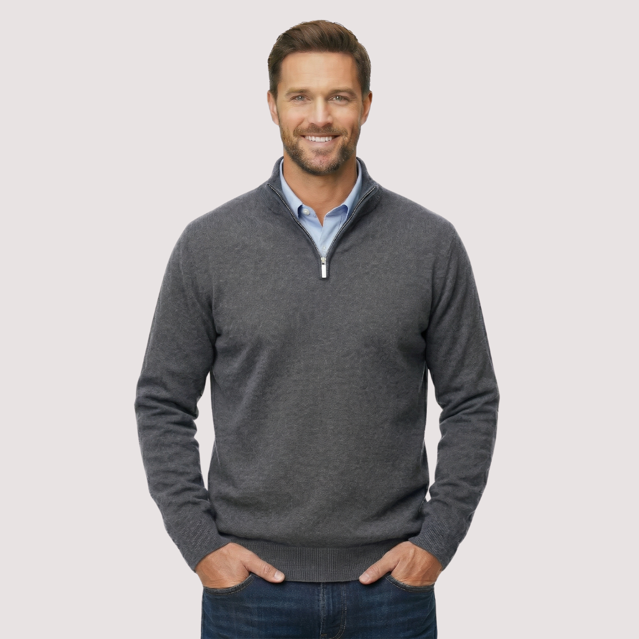 Classic Quarter Zip Pullover Sweater — view 5