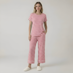 Printed Short Sleeve Capri Sleepwear Set For Women — view 5