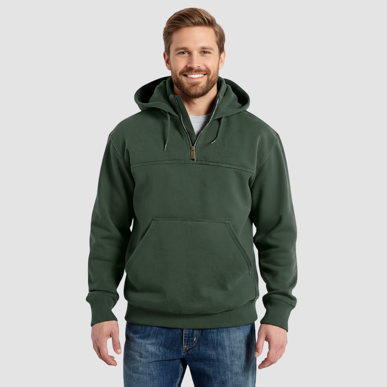 Rain Defender Loose Fit Quarter Zip Sweatshirt — view 11