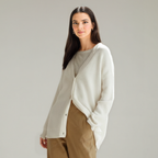 Soft Knit Cashmere Cocoon Front Button Cardigan — view 8