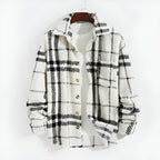 Plaid Fleece Button Down Shirt Jacket — view 8