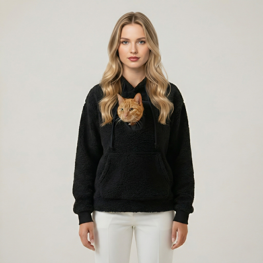 Kangaroo Style Pet Carrying Hoodie With Front Pocket — view 11