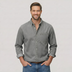 Classic Solid Long Sleeve Button Down Shirt — view 10