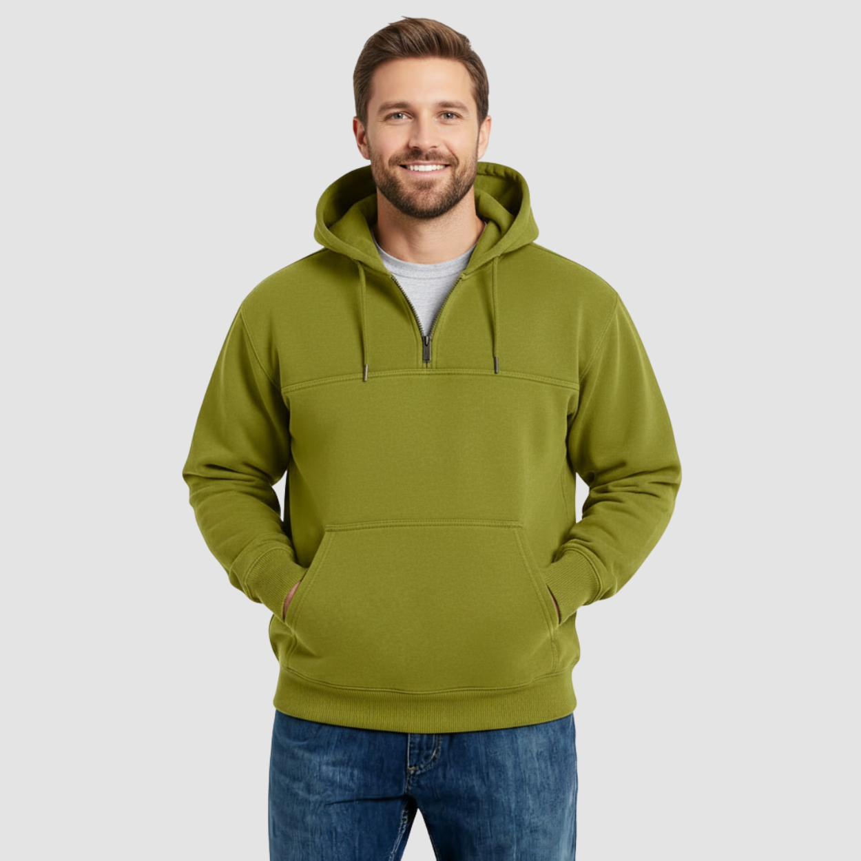 Rain Defender Loose Fit Quarter Zip Sweatshirt — view 10