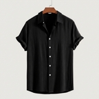 Rayon Linen Blend Button Up Shirt — view 9