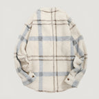 Plaid Fleece Button Down Shirt Jacket — view 5