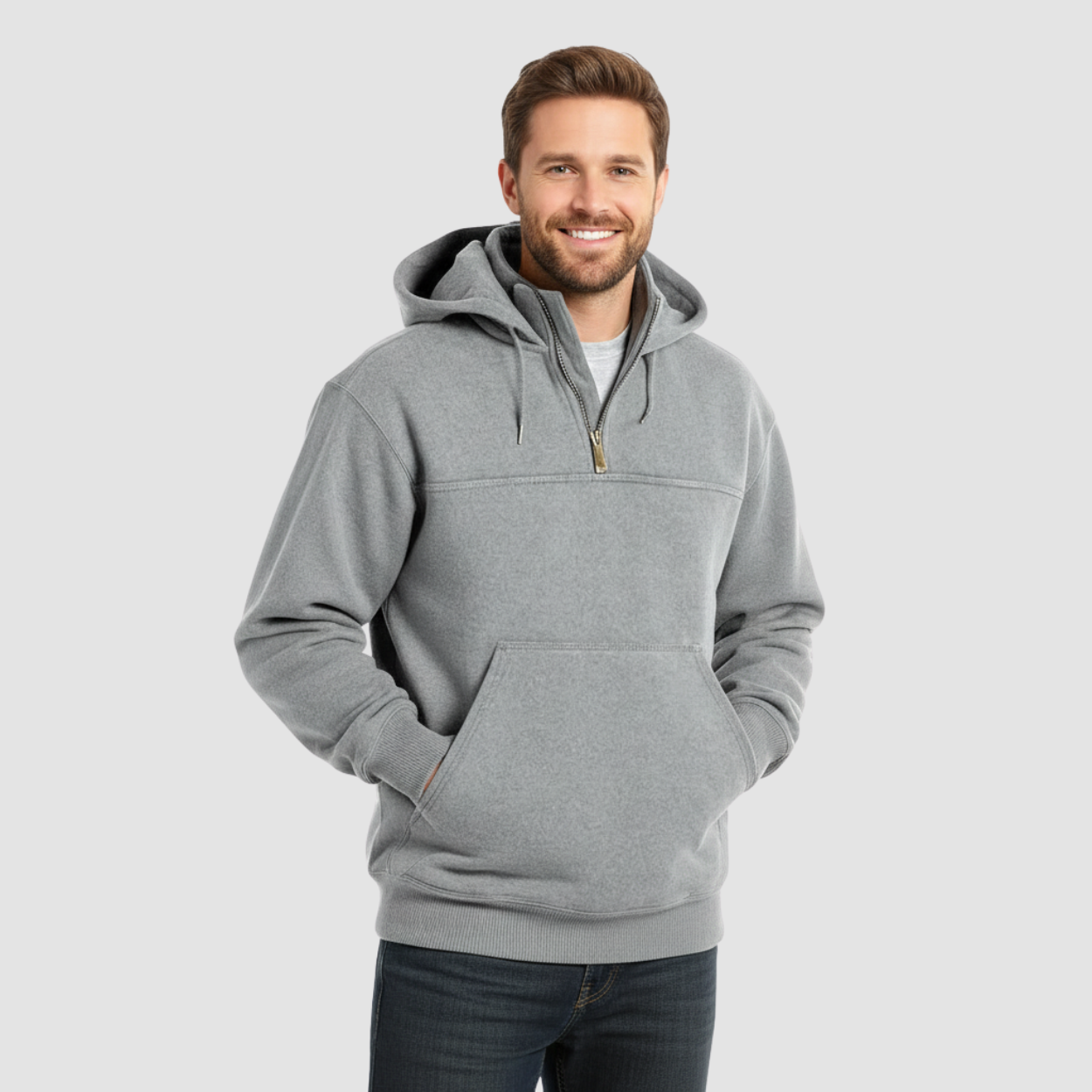 Rain Defender Loose Fit Quarter Zip Sweatshirt — view 3