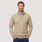 Classic Quarter Zip Knit Pullover Sweater — view 4